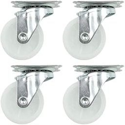 QBM Chair Wheel 1 Inch Heavy Duty Caster Wheels for Furniture,Swivel Front Rubber Wheel Outdoor Castor (White) 4 Pack.-image-22