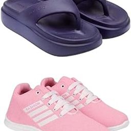 Extra Soft Classic Casual wear with Flexibility Technology Wedges Combo for Women's/Girl's(6112+1704)()-image-95