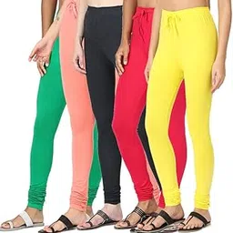 robinbosky Premium Cotton Lycra Churidar Leggings Combo of 5-picture-2