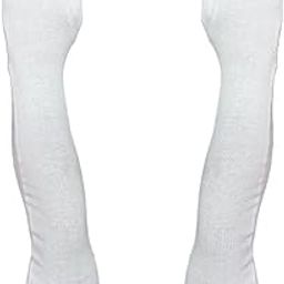 Tradehub® Unisex Cotton Pollution and Sunburn Sunlight Protection Full Hand Gloves arm sleeves glove for Biking and Driving summer glove Dust- Beige-image-3