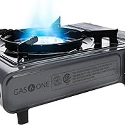Gas One Portable Butane Camping Stove with Case: Automatic Ignition, Precise Heat Control - Camping & Tailgating and Outdoor Cooking-image-9