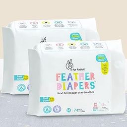 R for Rabbit Medium m Size Premium Feather Diaper for Baby 7 to 12 kgs (148 Combo Pack Offer)-28