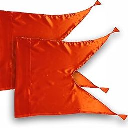 Craft Mania भगवा ध्वज कोरा झंडा PACK of 2 Non printed (blank) SMALL FLAG of silky satin fabric in Saffron (kesariya) for Yoga, Meditation, Om/Bhagwa dhwaj for temple, home & religious purpose, Religious procession / Julus (20x30 inches) [1.66 x 2.5 foot]-picture-18