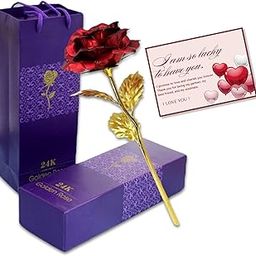 Artificial Rose Flower with Gift Box – Perfect Anniversary, Wedding, Birthday & Valentines Day Gift for Girlfriend/Wife-image-0