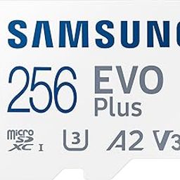 SAMSUNG EVO Plus 256GB Micro w/SD Adaptor SDXC, Up-to 160MB/s, Expanded Storage for Gaming Devices, Android Tablets and Smart Phones, Memory Card, MB-MC256SA/IN-29