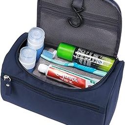 Professional Cosmetic Makeup Pouch Makeup Bag Kit Storage Organizer Travel Toiletry Vanity Bag with Compartment for Women, Men (Blue)-image-79