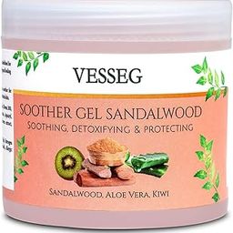 VESSEG Soother Gel Sandalwood for Soothing Detoxifying & Protecting Skin with Sandalwood, Aloevera Gel and Kiwi (100 g, Pack of 1)-image-27