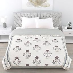 Tzafrir Comforter Double Bed | 220 GSM | Blanket Double Bed Cotton, Quilt, AC Blanket, Dohar Double Bed King Size, Reversible Microfibre Cotton 90x100 inch Purple Grey Pack of 1-27