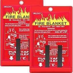 ONLEMY Fire Blanket - 2 Pack - 40" x 40" Emergency Fire Blanket for Home and Kitchen, Camping, Grill, Kitchen, Home, Car, School, Warehouse-image-34