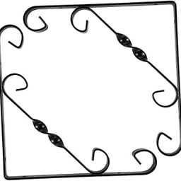 POPETPOP 2pcs Adjustable Iron Flower Pot Holders Outdoor Plant Stand for Garden Balcony and Patio Sturdy Metal Bracket for Hanging Flower Pots-image-51