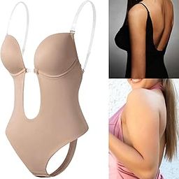 MERISHOPP® Women Backless Bodysuit Deep V Neck Body Shaper for Wedding M Skin Color|Clothing, Shoes & Accessories | Womens Clothing | Intimates & Sleep |1X Women Backless Bodysuit-picture-47
