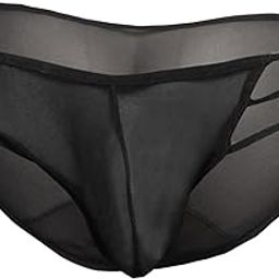 Men's Sheer Mesh Bikini Briefs | Ultra Soft Transparent Underwear with Stylish Side Straps | Sexy Low Rise Briefs-13