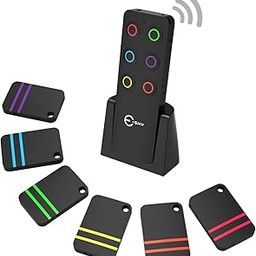 Esky Key Finder, Wireless RF Item Locator Item Tracker Support Remote Control,1 RF Transmitter and 6 Receivers - Wireless Key RF Locator, Pet Tracker Wallet Tracker-22