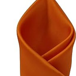 Men's Orange Satin Pocket Square [11 x 11 inches ]-image-55
