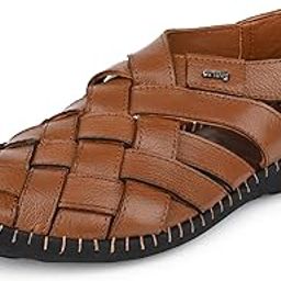 Select By Virat Kohli Smart Casual Men's Premium Leather Ethnic Shoe Sandals-image-10