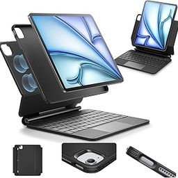 ESR iPad Air 11 Inch Case with Keyboard (M3/M2, 2025/2024) & iPad Pro 11/Air 5th/4th Gen Keyboard, Easy-Set Magnetic Stand, Portrait/Raised Modes, with Removable Protective Case, Black-image-67