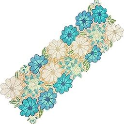 RTFACTS Beaded Table Runner – 13x36” – Handmade -Flower Design – Elegant Festive & Home Décor for Dining Table-image-68