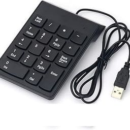 USB 2.0 Wired Numeric Keypad, Slim Mini Number Pad Digital Keyboard 18 Keys Numpad for iMac/Mac Pro/MacBook/MacBook Air/Pro Laptop PC Notebook Desktop (Black)-16