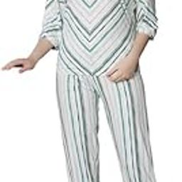 Riza Imported Hosiery Short-Drop Shoulder Sleeves Round Neck Printed T-Shirt and Pyjama Night Suit Set/NS-2221-image-31