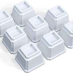 Ahasolid Bed Risers 4 Inch Heavy Duty, Furniture Risers for Bed Frame, Couch, Desk, Chair, Lifts Up to 1,500 lb, Set of 8, White-6