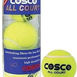 Cosco Leather All Court Tennis Ball, Pack of 3, Yellow Light-image-7