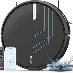 AIRROBO Robot Vacuum Cleaner and Mop, 3000Pa Strong Suction Power Vacuum Mop Robot, Wi-Fi/App/Alexa, Self-Charging Robotic Vacuum for Hard Floor, Pet Hair and Low-piled Carpet, Slim Design, Quiet，P30-24