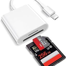Dual-Purpose Lightning to SD Card Reader for iPhone, Plug and Play Micro SD TF Trail Game Camera Memory Card Reader Adapter with Dual Slots for Fast Photo and Video Transfer.-18