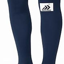 Over the Knee Football Hockey Socks for Men – Long Length Lycra Stretch Sports Socks | Breathable Anti-Odor Athletic Fit for Match & Training | 1 Pair (Blue)-46