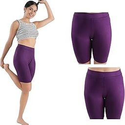 Women Viscose Lycra Cycling Shorts, Gym Shorts, High Waist Shorts, Running Shorts, Sports Shorts for Active Lifestyle Pack of 2-image-47