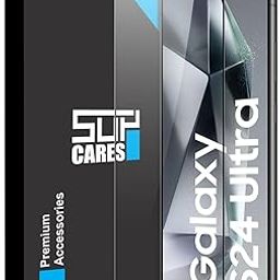Military-Grade Gorilla Tempered Glass Screen Protector for Samsung Galaxy S24 Ultra (6.8 Inch) With Installation Kit | Edge to Edge Coverage | Black-13