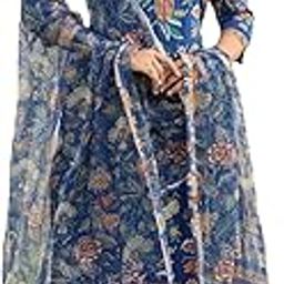 Women Cotton Blend Kurta Pant With Dupatta-image-78