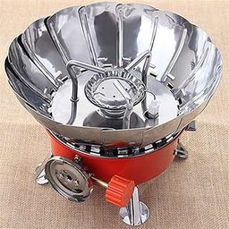 Sakar Ultralight Camping Stove Portable Mini Outdoor Folding Metal Gas Windproof Furnace Burner for Backpacking Hiking | Round Cooking Lightweight Compact Camping, Trekking & Survival Gear-image-64
