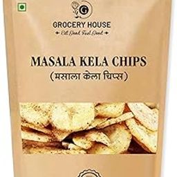 Grocery House Masala Kela Chips 250 gms|Kela Wafers Salted (Black Pepper and Salted Banana Chips)-image-59