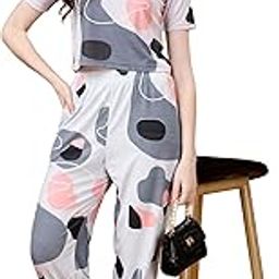 Regolith Designer Saree Women's Tie Dye Printed Short Sleeve Casual Wear and Workout Clothe Gym Wear Tracksuits Co-ord Set-image-74