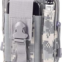 EDC Tactical Waist Bag - Multifunctional Rugged EDC Molle - Waist Pack Belt Phone & Utility Pouch Bag - Water Resistance, Heavy Duty (Digital Camouflage ACU)-image-90