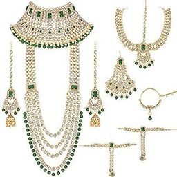 Traditional Ethnic Indian Kundan Dulhan Bridal Jewellery Set for Women-image-46