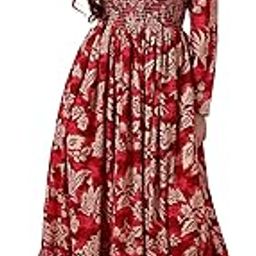 Women's Maxi Floral Print Crepe Regular Sleeves Casual Dress-picture-17