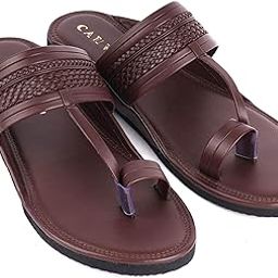 CANVI Stylish Fancy & Comfortable Men's Kolhapuri Chappal Sandal Slipper for Men Stylish Faux Leather Men's Kolhapuri Slippers Thong Sandals for Men Stylish & Comfortable-image-75