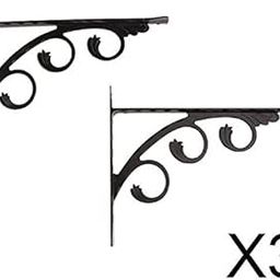 MERISHOPP 3xEuropean Style L Shaped Wall Mounted Shelf Bracket Metal Hanging Holder 25x20cm|Home & Garden|Furniture|Bookcases-image-53