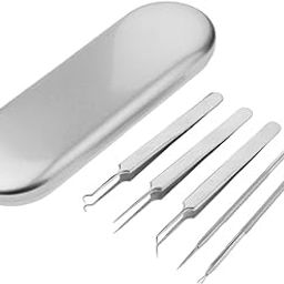 CLUB BOLLYWOOD®5pcs Stainless Blackhead Extractor Remover Ance Needle Kit W/Box Silver|Health & Beauty | Skin Care | Acne & Blemish Treatments|1 Piece Blackhead Remover Kit-image-56
