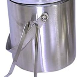 Dynore Stainless Steel Double Wall Ice Bucket 1000 ml with Ice Tong- Set of 2-image-22