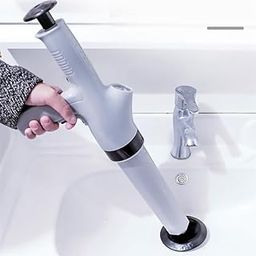Toriox Toilet Drain Blaster Plunger High Pressure Un-Blocked Plumbing Tool for Clogged Toilet Sink Bathroom Kitchen Floor Drain Clogged Toilet Bathroom Kitchen Drain Sewer Pipe Dredging Tool-image-10