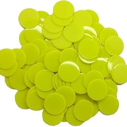 Token coins 100 coins without number use for tea shop,juice shop,hotel,hospital,bank and sequence all purpose using this token coins(piece of 100coins).(TEMON GREEN)-picture-0