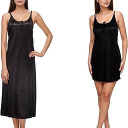 Women's Satin Short Nighty & Long Nightdress Combo Set for Women's Nightwear-image-59
