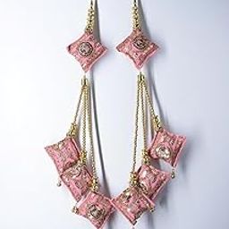 Handmade Velvet Hanging Tassel latkan for Heavy Long Lehenga (Baby Pink, 2)-image-46
