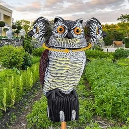 HASTHIP® Outdoor Bird Repellent Devices - Bird/Pigeon Deterrent Scare Devices - Pigeon Repellent for Balcony - 360 Degree Rotating Head - Owl Decoys to Scare Bird - Pigeon Repellent for Garden & Yard-10