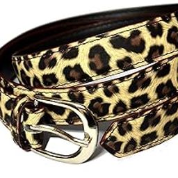 Women's Tiger Print PU leather belt-image-10