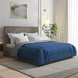 Wakefit Comforter Double Bed | 220 GSM | Quilt AC Blanket for Double Size Bed | Reversible Super Soft Microfiber Blanket | 100x90 Inches - Grey & Dark Teal-20