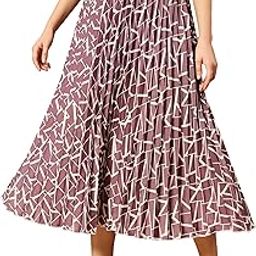 | Skirt for Women | Printed Midi Skirt for Women | Stylish Western Skirt Lightweight | Comfortable Elastic Waistband | Fashionable and Versatile Design-33