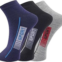 3-Pair Cotton Ankle Length Sports Socks For Mens Made With Cotton And Spandex |Free Size |Pack Of 3-image-11
